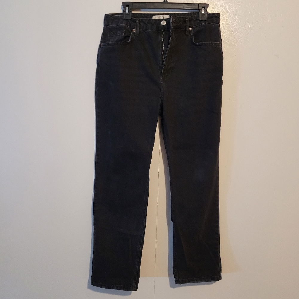 FREE PEOPLE BLACK BAGGY JEANS SIZE 31